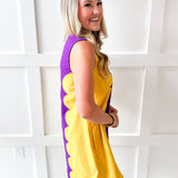Lettie Sunkist Dress - Purple/Gold
