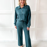 Half-zip Pullover & Pant Set - Green