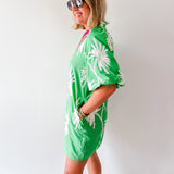 Palm Fonds Printed Dress