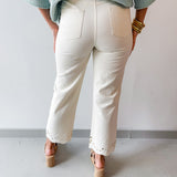 Straight Leg Mom Jeans - Ivory