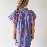 Leaf Print Tunic Mini Dress