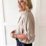 Balloon Sleeve Top- Champagne