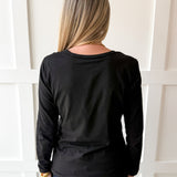 Cotton Slub Pocket Tee -Black