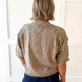 Crop Leopard Print Top - Honey
