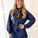 Everfleece Rib Top & Skort Set- Navy