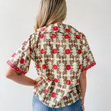 Solana Cream Print Top