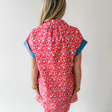 Floral Pattern Button Down Dress