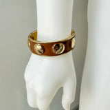 Luxe Enamel Metal Bangle-Coffee