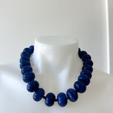 Beaded Round Necklace-Blue