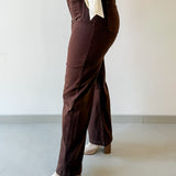 Mini Patch Pocket Wide Leg - Brown