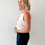 Whip Stitch Citrus Fruit Top