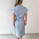 Belted Midi Shirt Dress