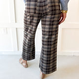Plaid High Rise Patch Pants - Coco
