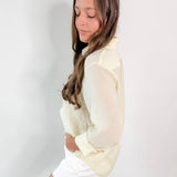 Butter Yellow Embellished Shirt