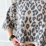 Round Neck Leopard Print Top