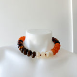 Baccus Bead Necklace-Orange Multi