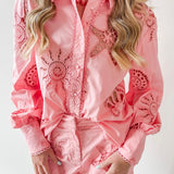Seashell Embroidered Shirt Set