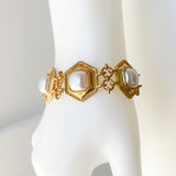Hexagon Pearl Bracelet