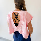 Cotton Slub Open Back Top