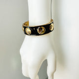 Luxe Enamel Metal Bangle-Black