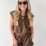Animal Print Top & Short Set