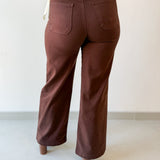 Mini Patch Pocket Wide Leg - Brown