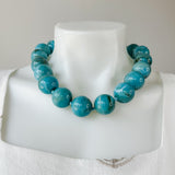 25mm Marble Ball Necklace Turquoise