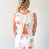 Beach Print Top & Short Set