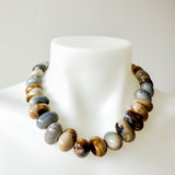 Ivory/Brown Bead Necklace