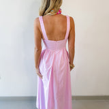 A Line Poplin Dress - Lavender Pink