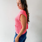 Accent Buttons Knit Vest