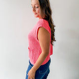 Accent Buttons Knit Vest