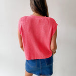 Accent Buttons Knit Vest