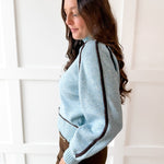 Accent Knit top - Light Blue
