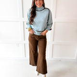 Accent Knit top - Light Blue