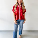 Accent Trim Top - Rust