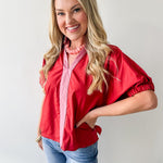 Accent Trim Top - Rust