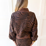 Accent Zebra Sweater & Skirt Set