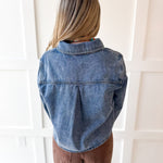 Acid Wash Boxy Denim Shirt