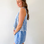 Acid Wash French Terry Top & Short Set