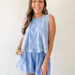 Acid Wash French Terry Top & Short Set