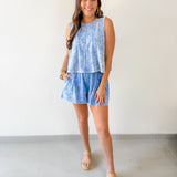 Acid Wash French Terry Top & Short Set