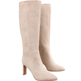 Adriana Knee High Boots - Beige
