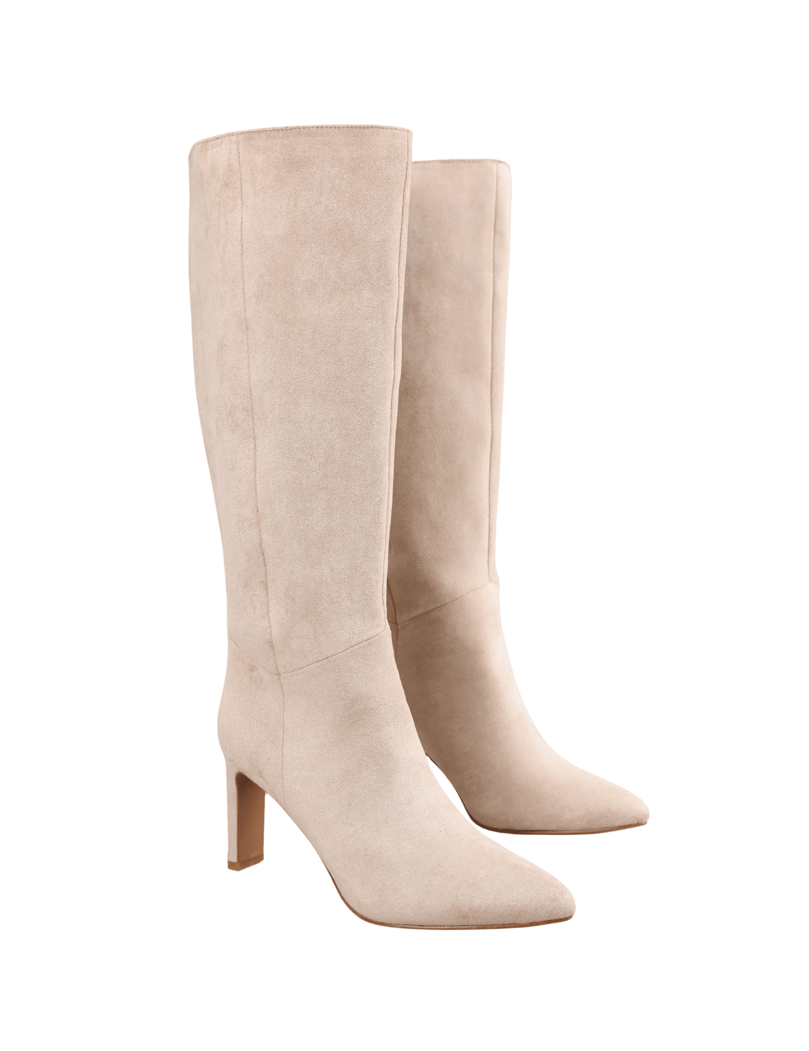 Adriana Knee High Boots - Beige