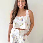 Alegra Embroidered Top & Short Set