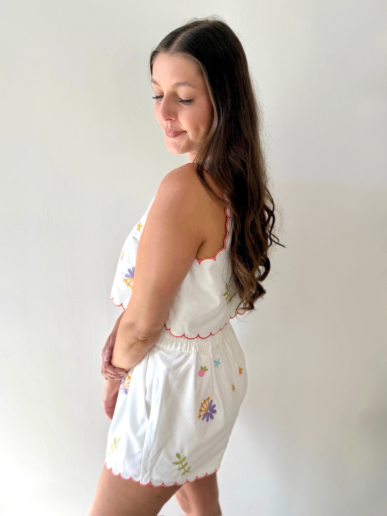 Alegra Embroidered Top & Short Set