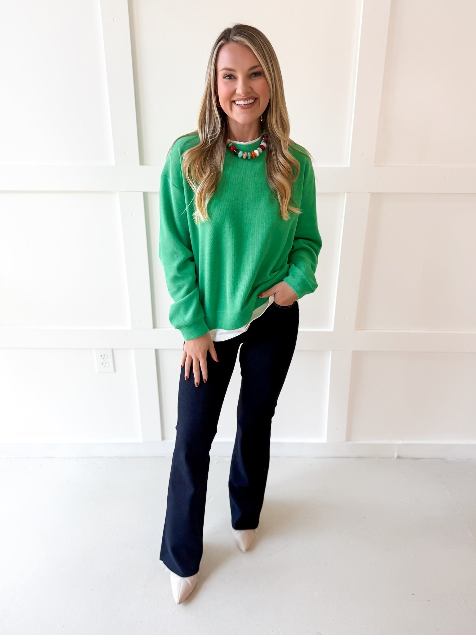 Always On Crew Sweater - Green