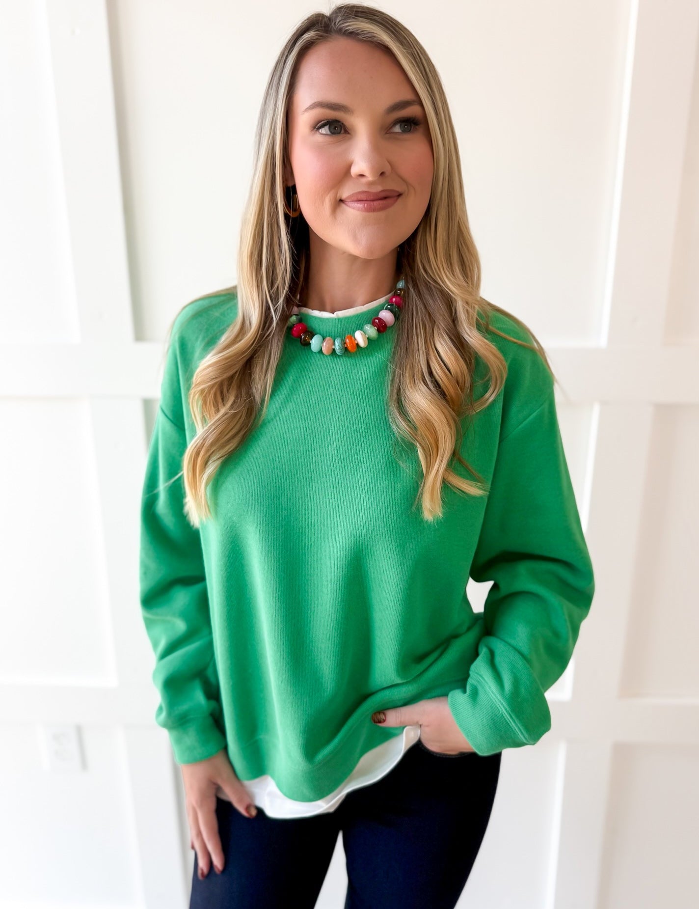 Always On Crew Sweater - Green