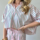 Amelia Top & Short Set - Pink & Green