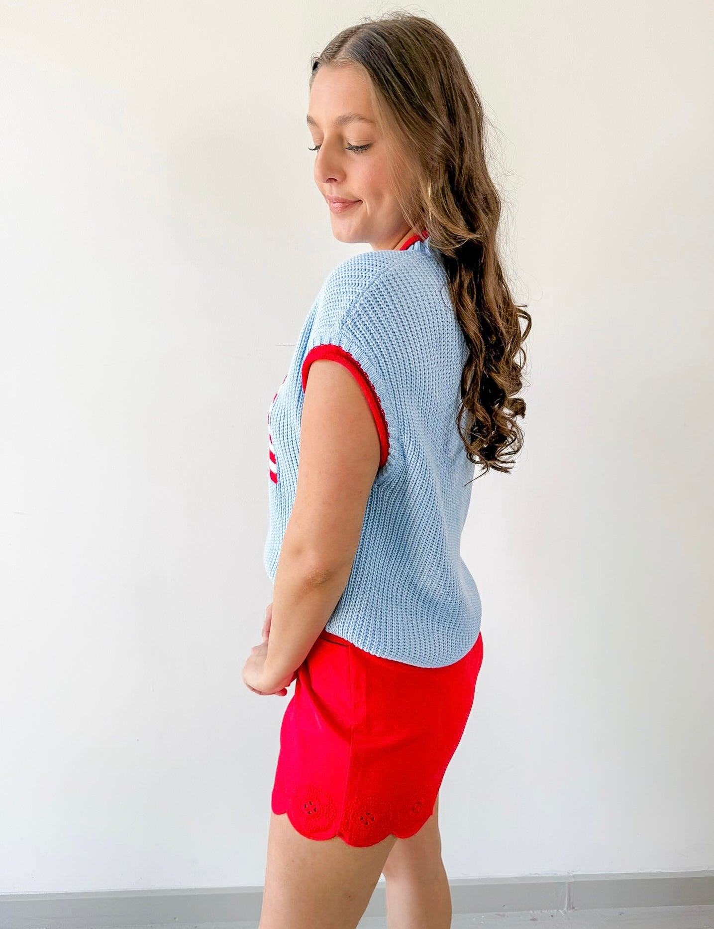 American Flag Lightweight Knit Top